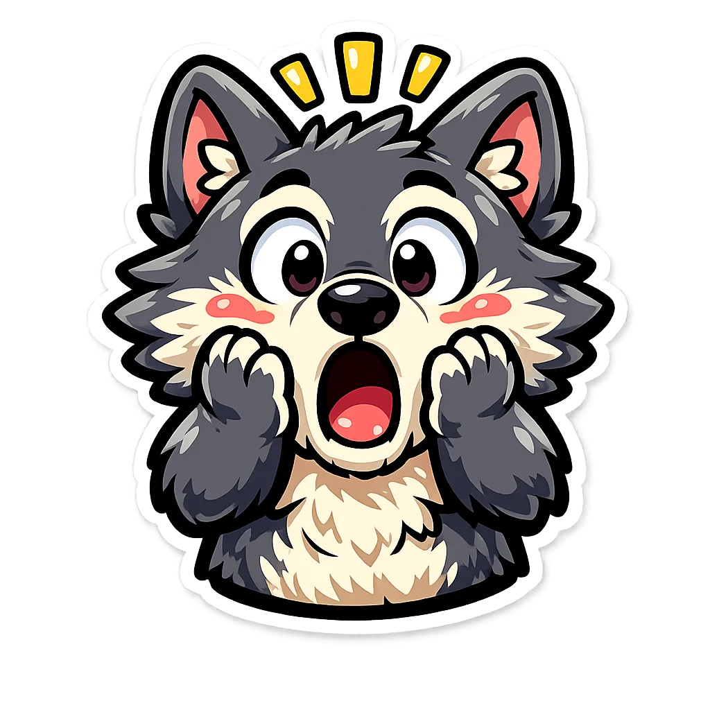 Wolf Sticker Clip Art — free clip art