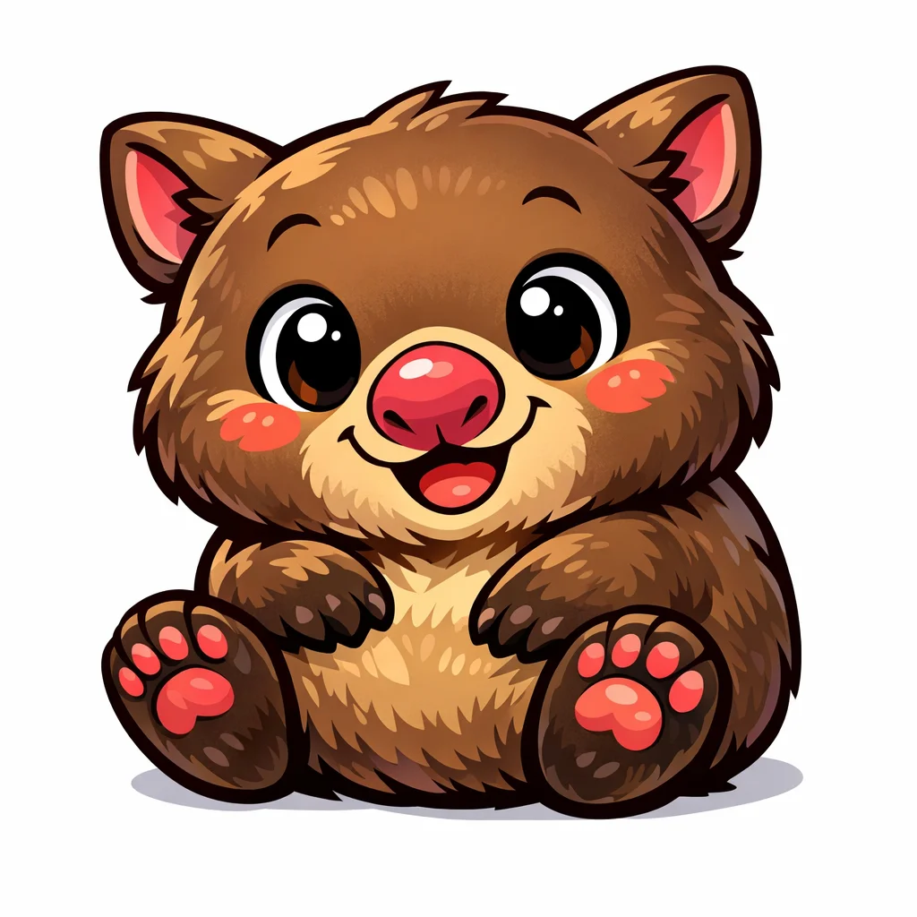 Wombat Cartoon Clip Art — free clip art