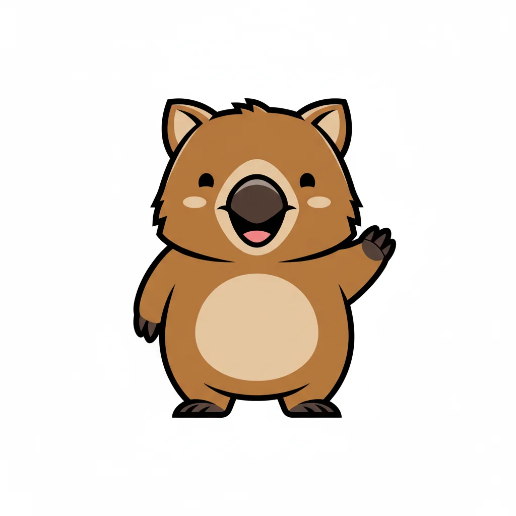 Wombat Flat Clip Art — free clip art