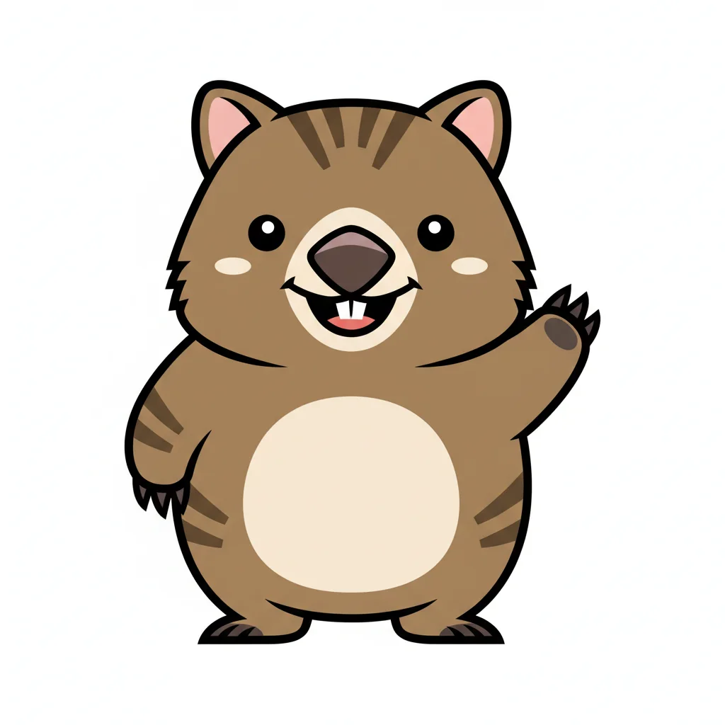 Wombat Flat Clip Art — free clip art