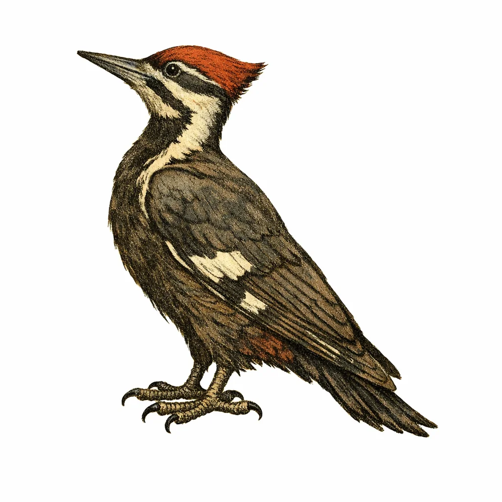 Woodpecker Vintage Clip Art — free clip art