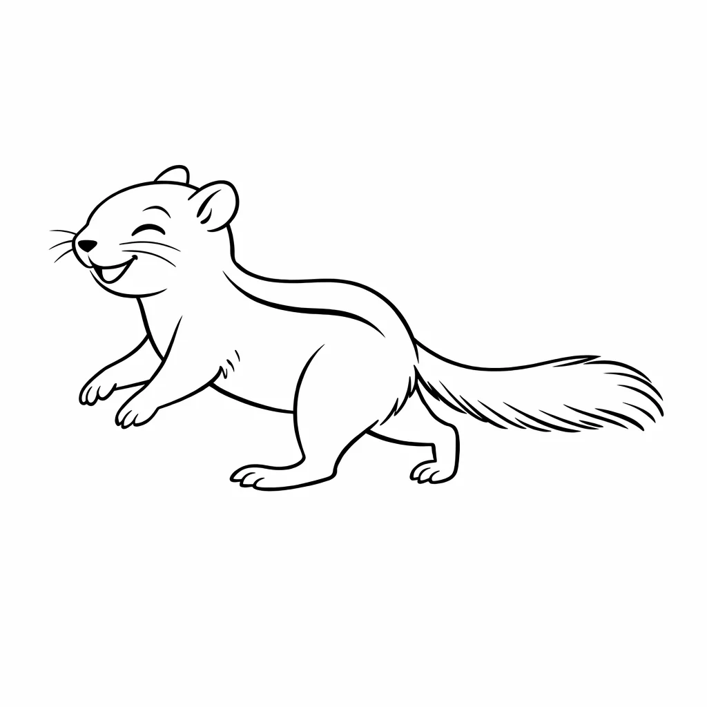 Xerus Outline Clip Art — free clip art