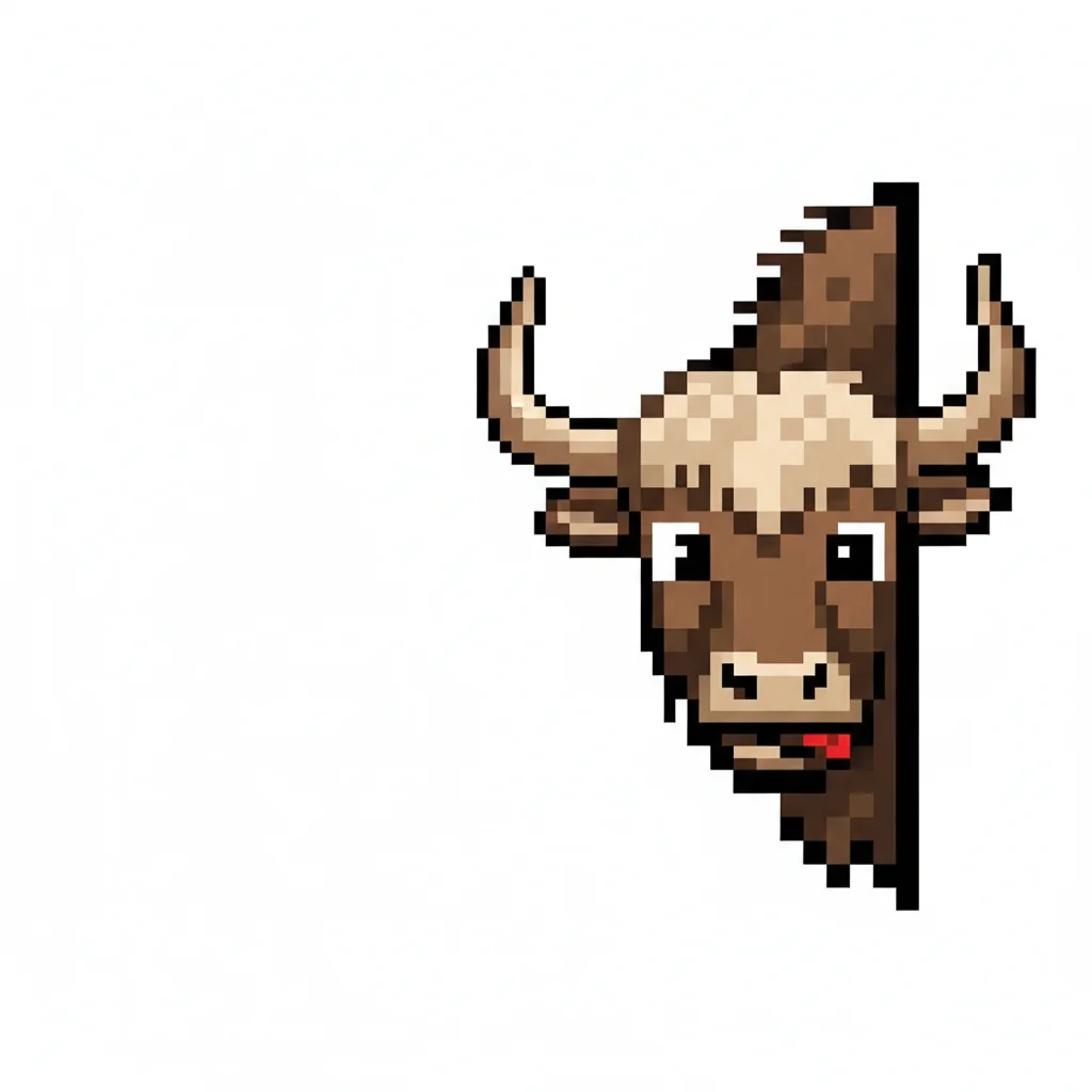 Yak Pixel Clip Art — free clip art