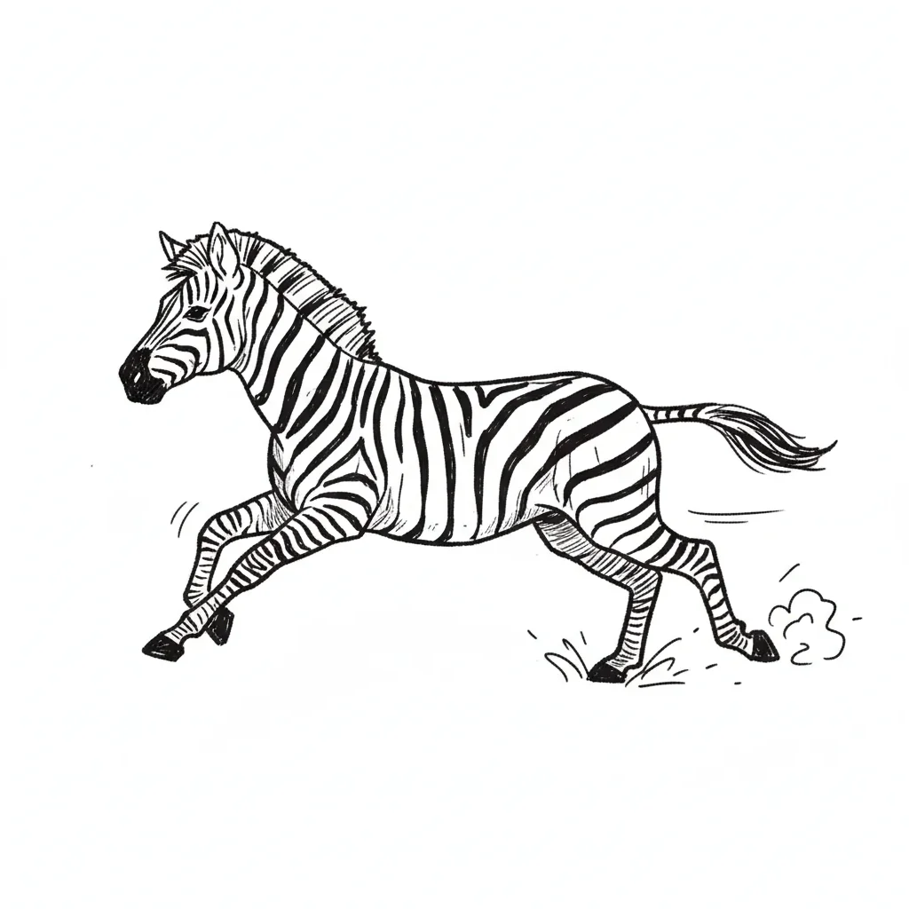 Zebra Doodle Clip Art — free clip art