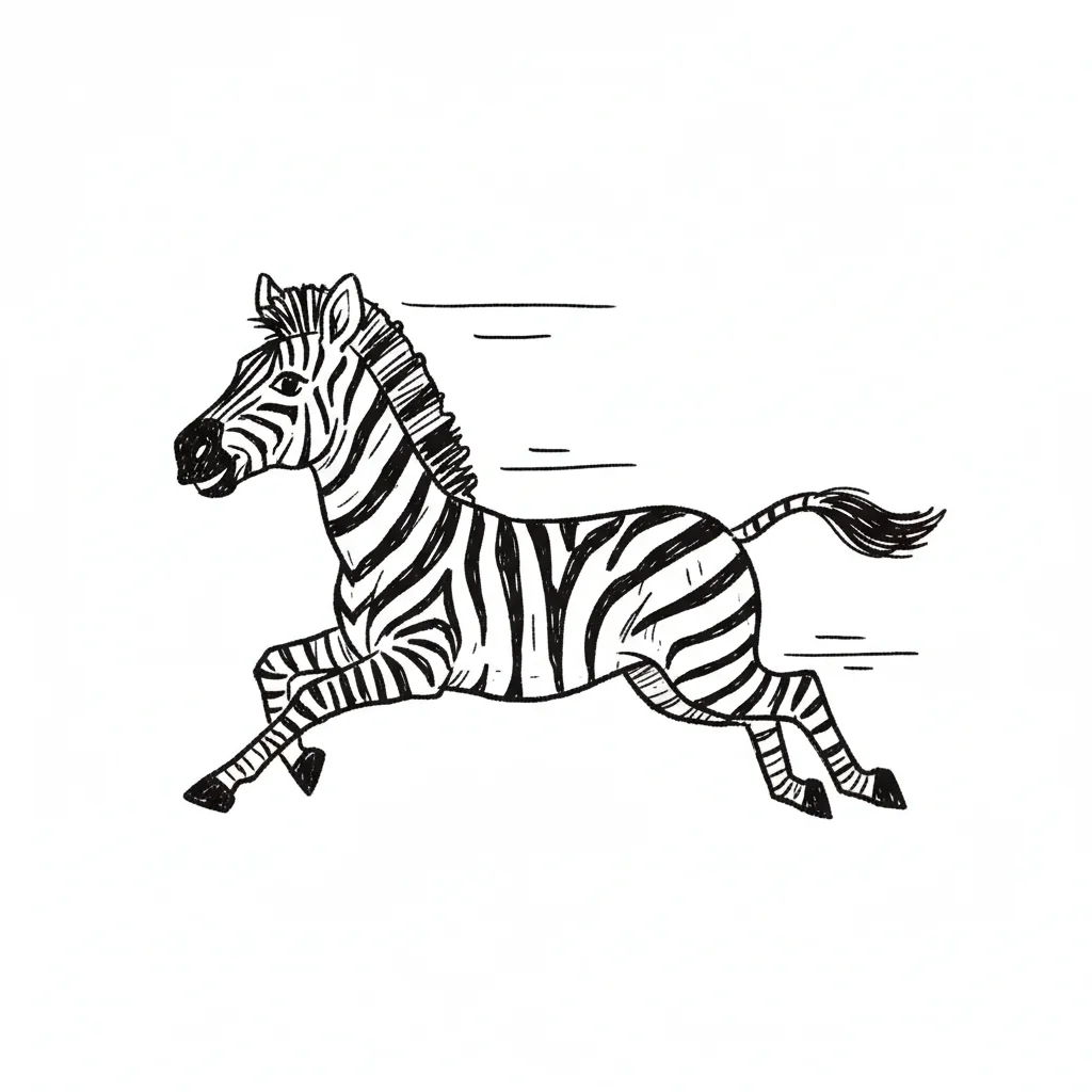 Zebra Doodle Clip Art — free clip art