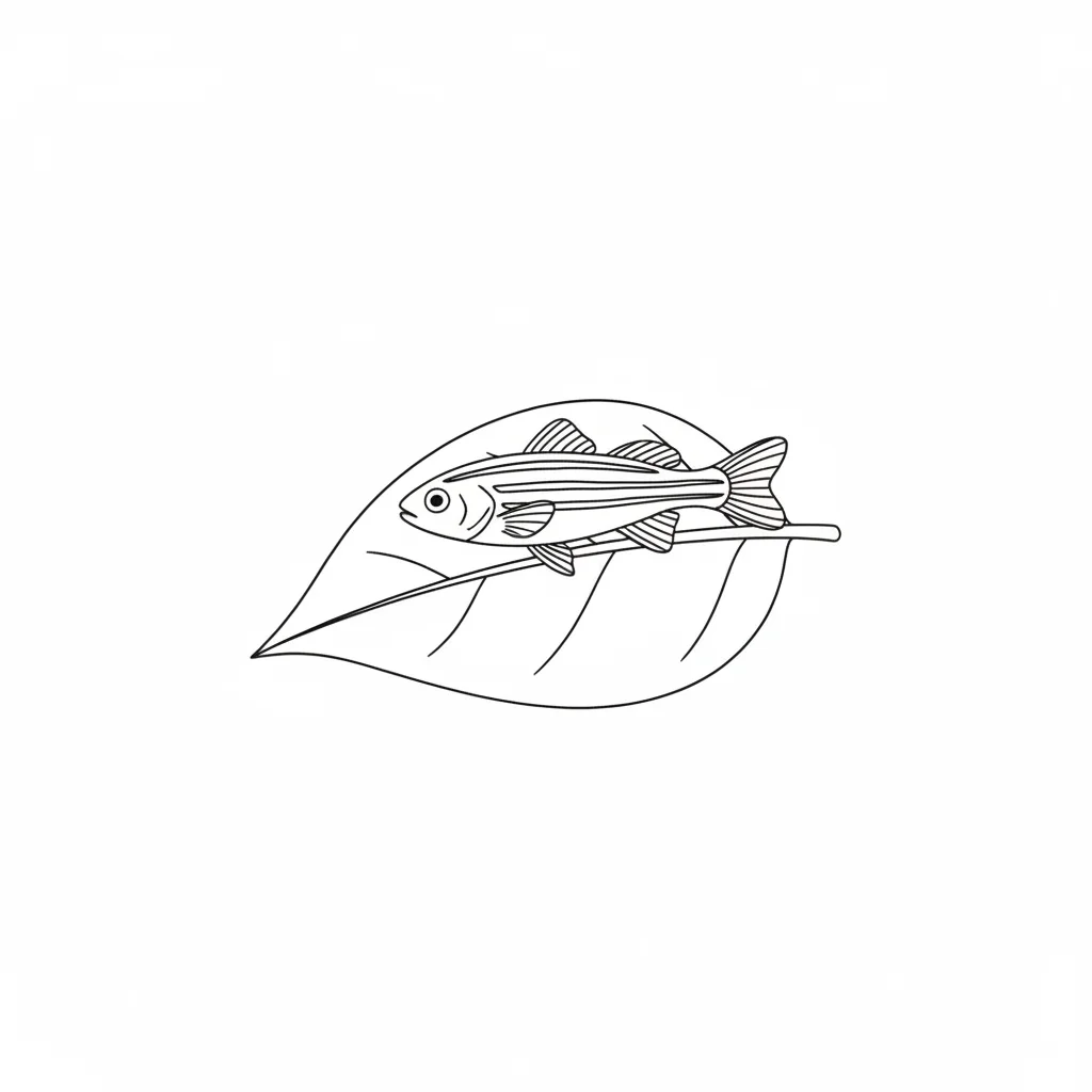 Zebrafish Outline Clip Art — free clip art