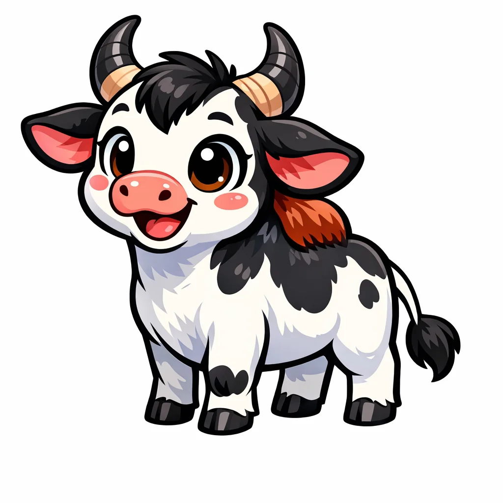 Zebu Cartoon Clip Art — free clip art