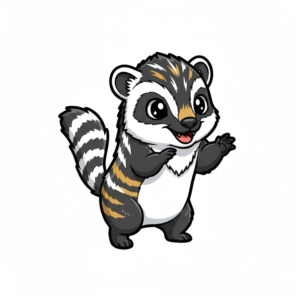 Zorilla Chibi Clip Art — free clip art