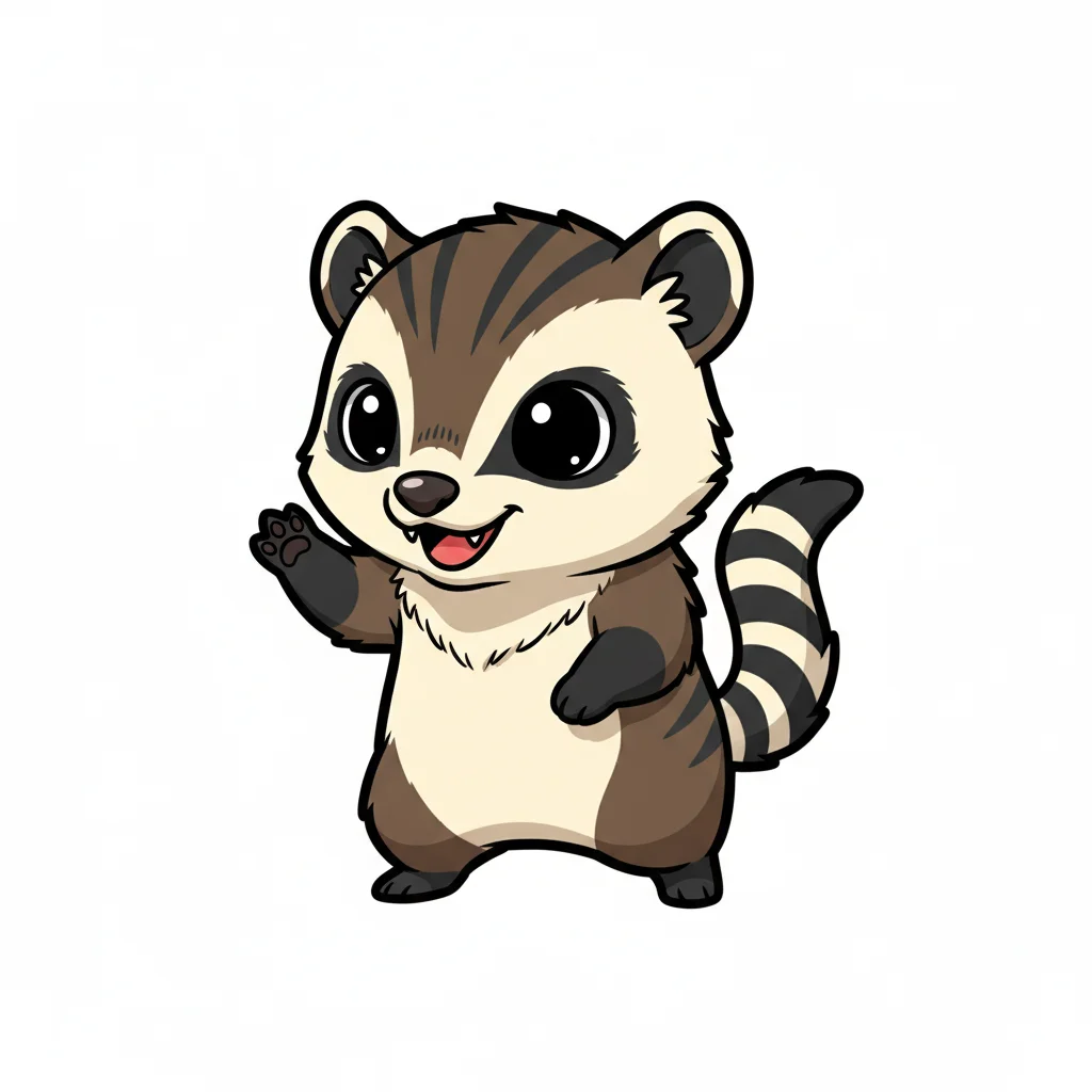 Zorilla Chibi Clip Art — free clip art