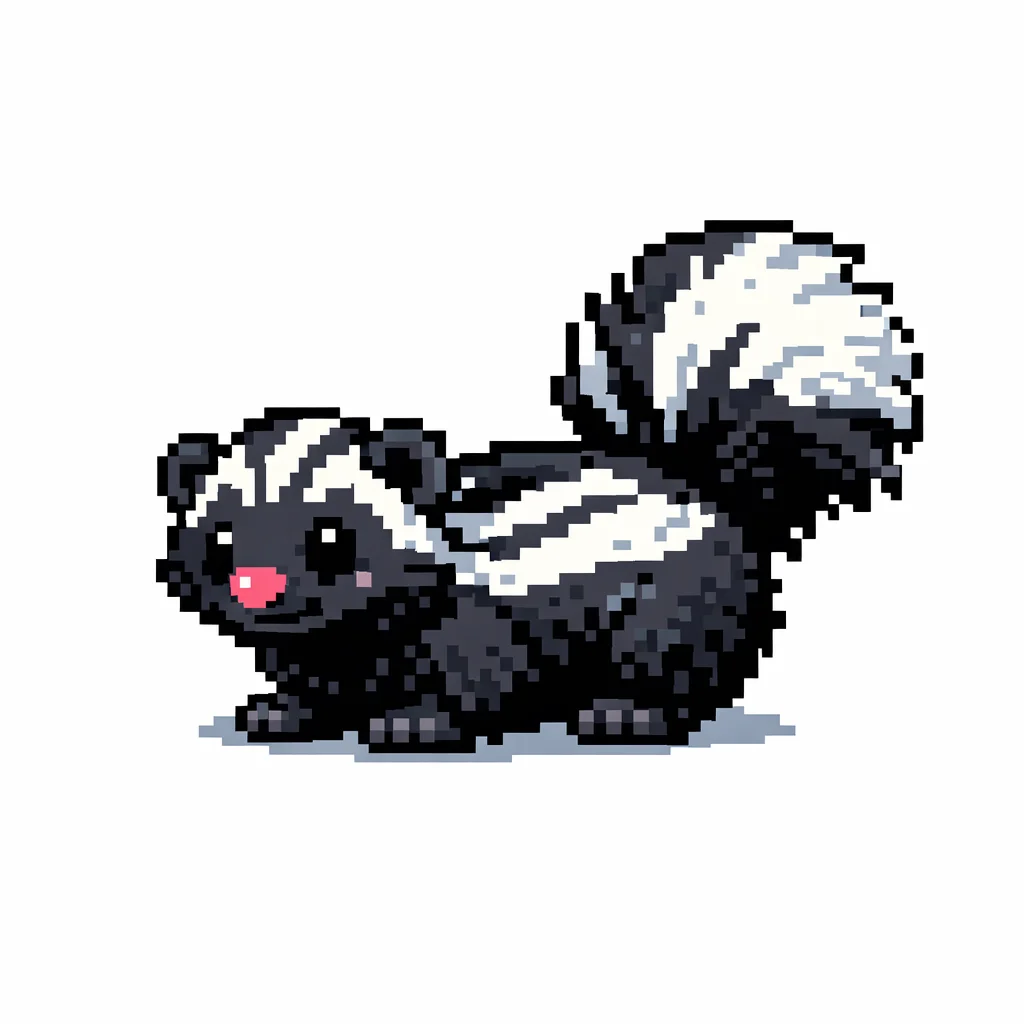 Zorilla Pixel Clip Art — free clip art