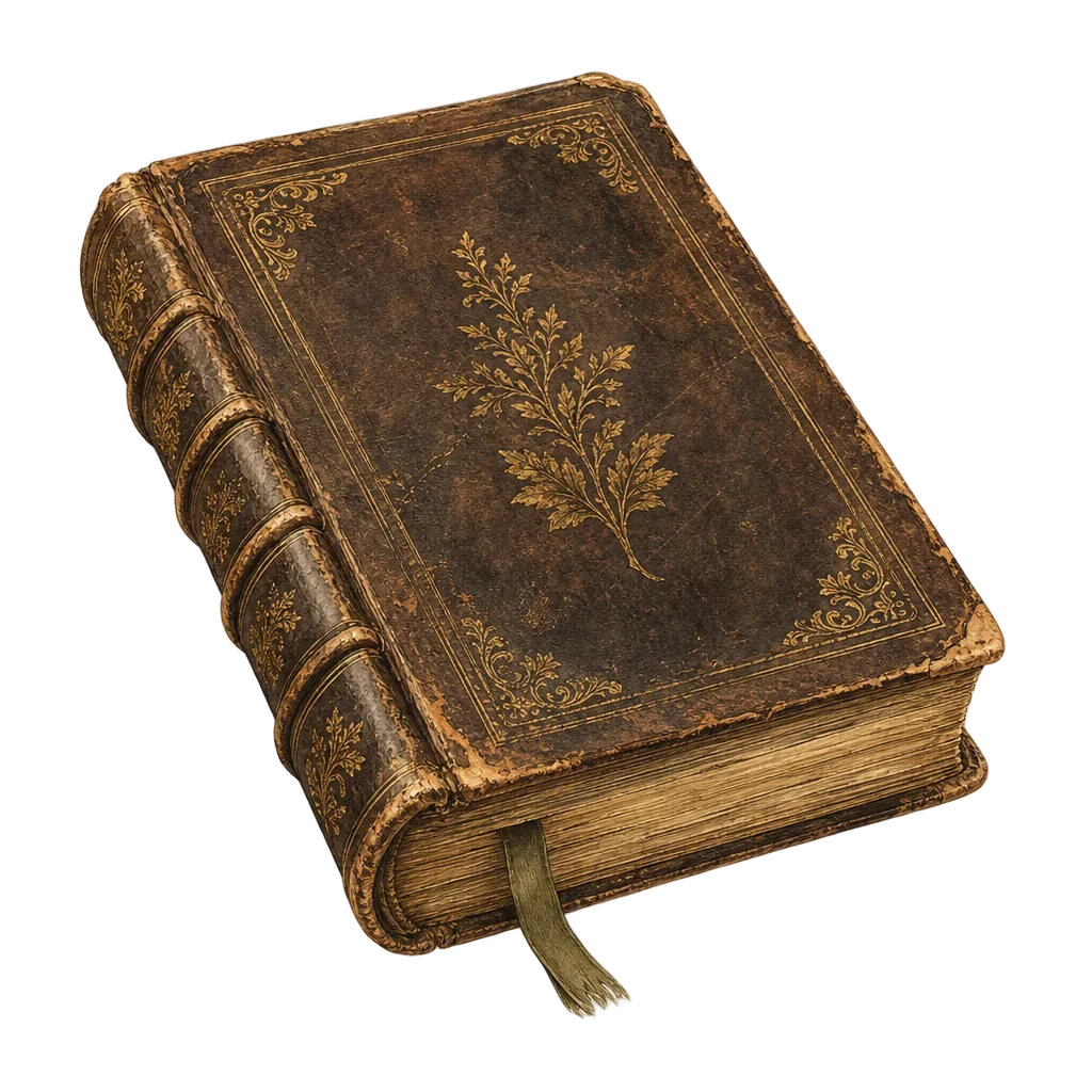 Vintage Leather-Bound Book Clipart — free clip art