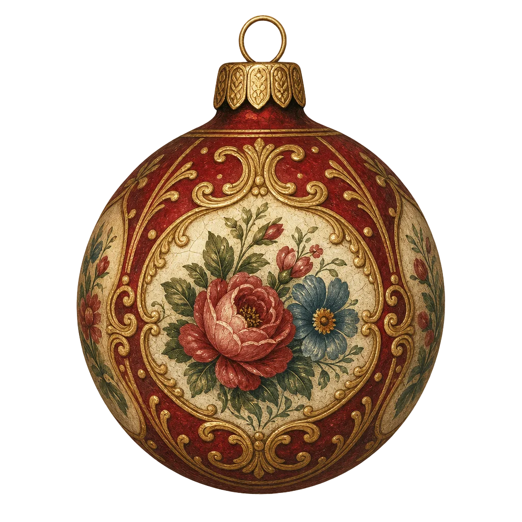Ornate Vintage German Kugel Ornament — free clip art