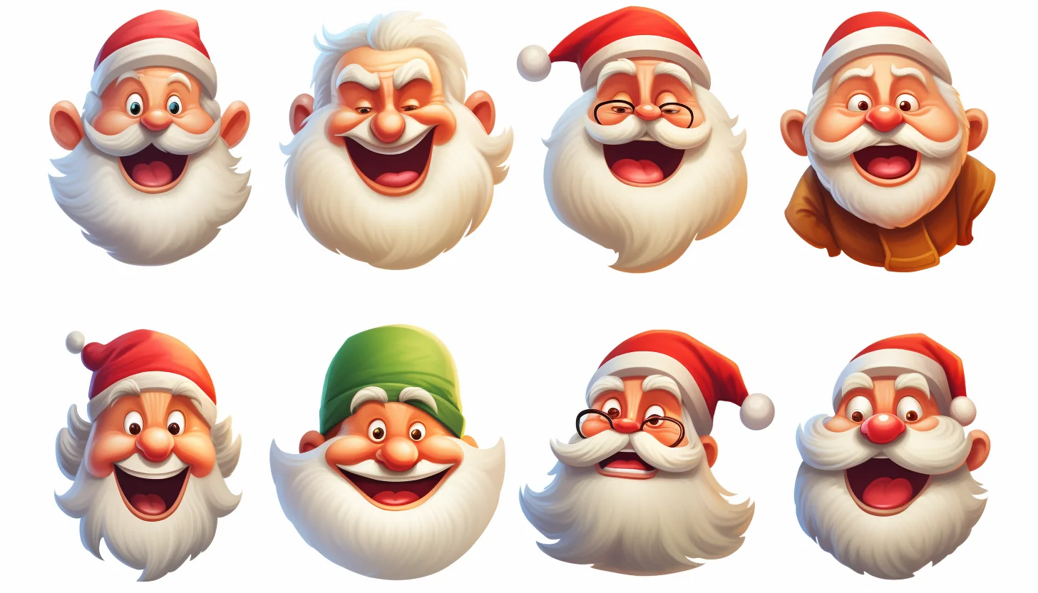 Santa Smile Icons Clipart — free clip art