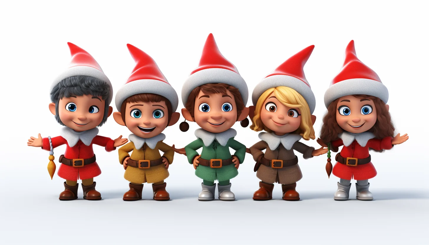 Smiling Christmas Elves Clipart — free clip art
