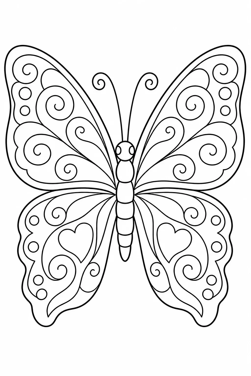 Decorative Butterfly Coloring Page — free coloring page