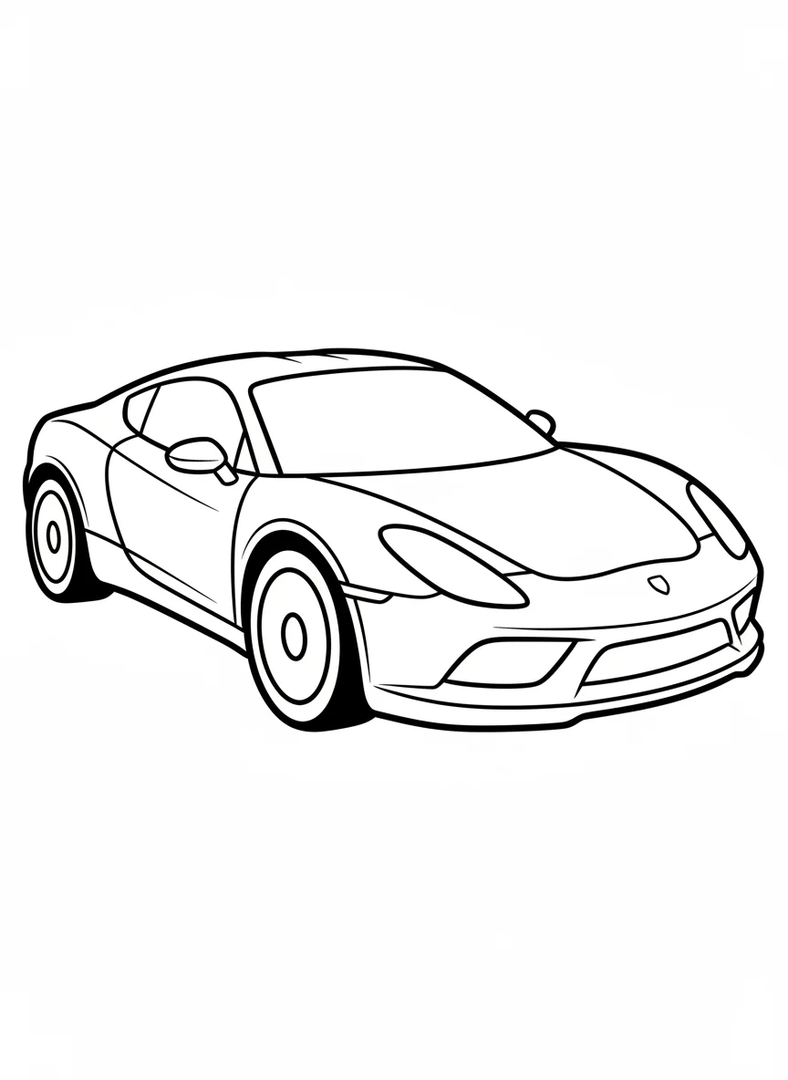 Classic Car — free coloring page