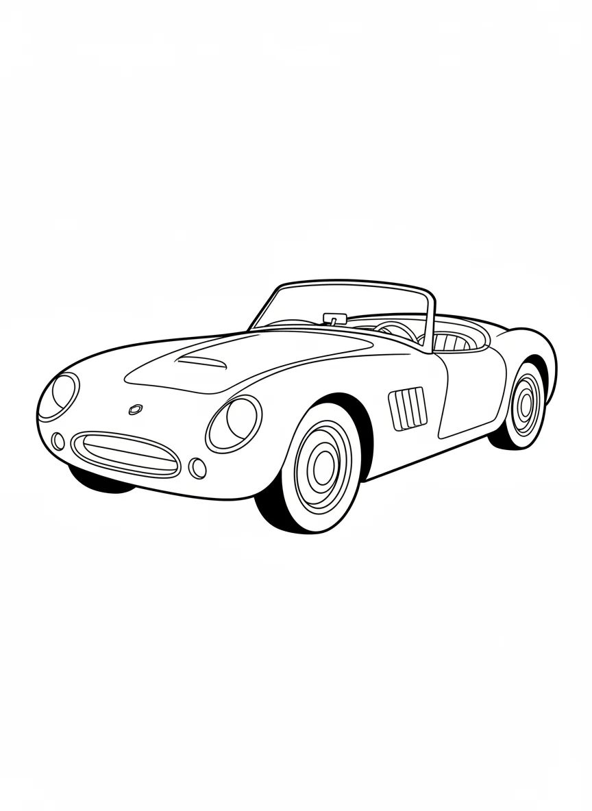 Classic Car — free coloring page