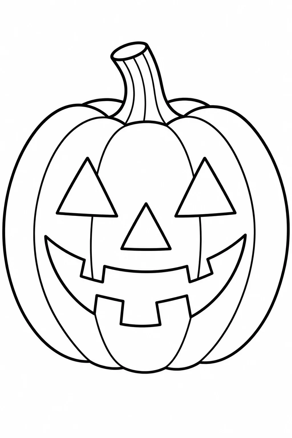 Halloween Jack-O-Lantern Coloring Page — free coloring page