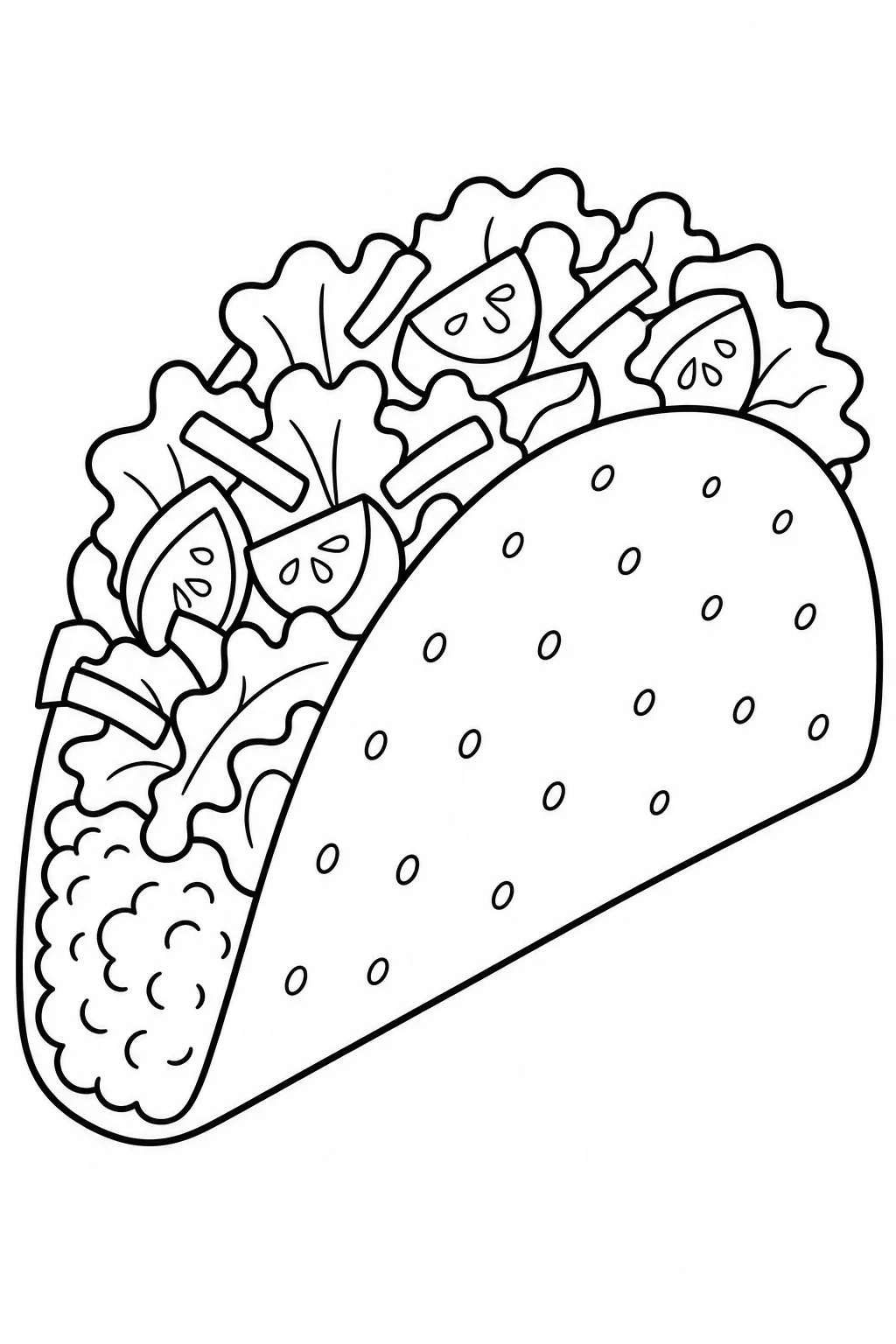 Taco Coloring Page — free coloring page