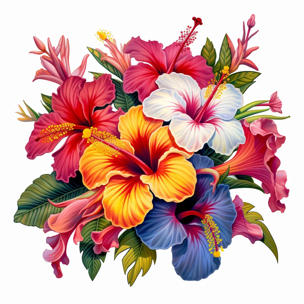 Hawaiian Hibiscus Flower Clipart — free clip art