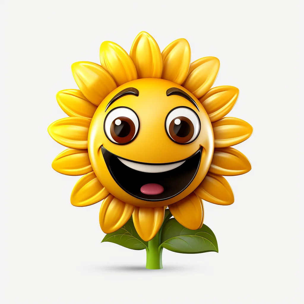 Smiling Sunflower Emoji Clipart — free clip art