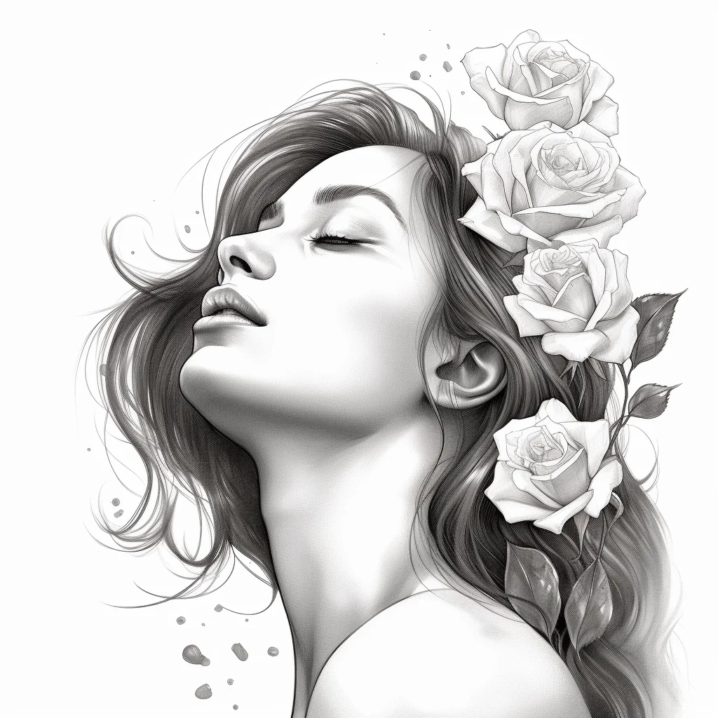 White Rose In Hair Flower Clipart — free clip art