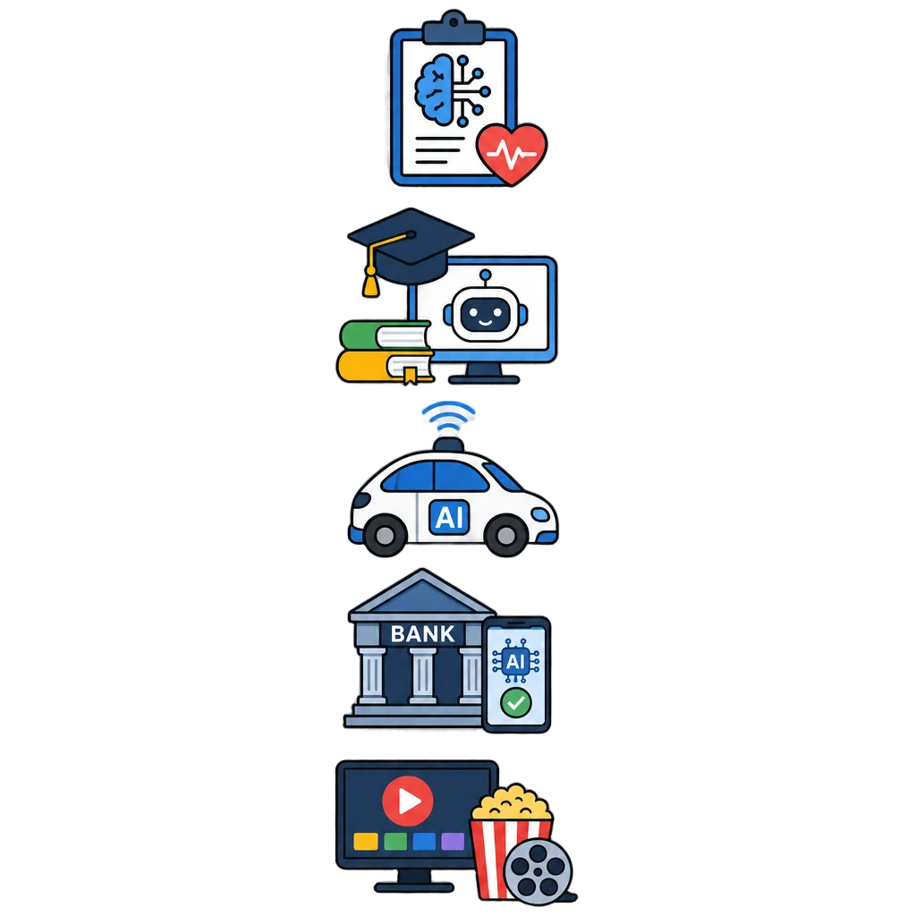 AI Application Icons Vertical Arrangement — free clip art
