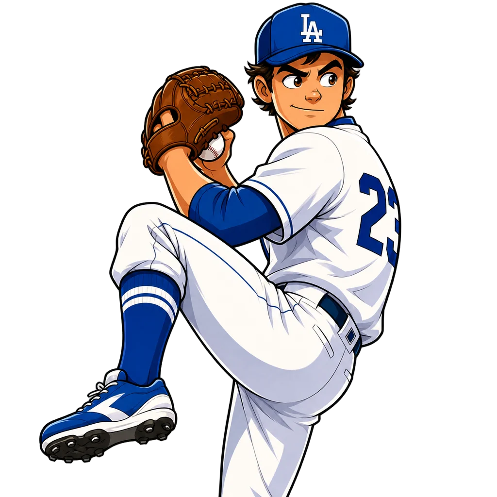 Baseball Pitcher Dynamic Wind-up — free clip art