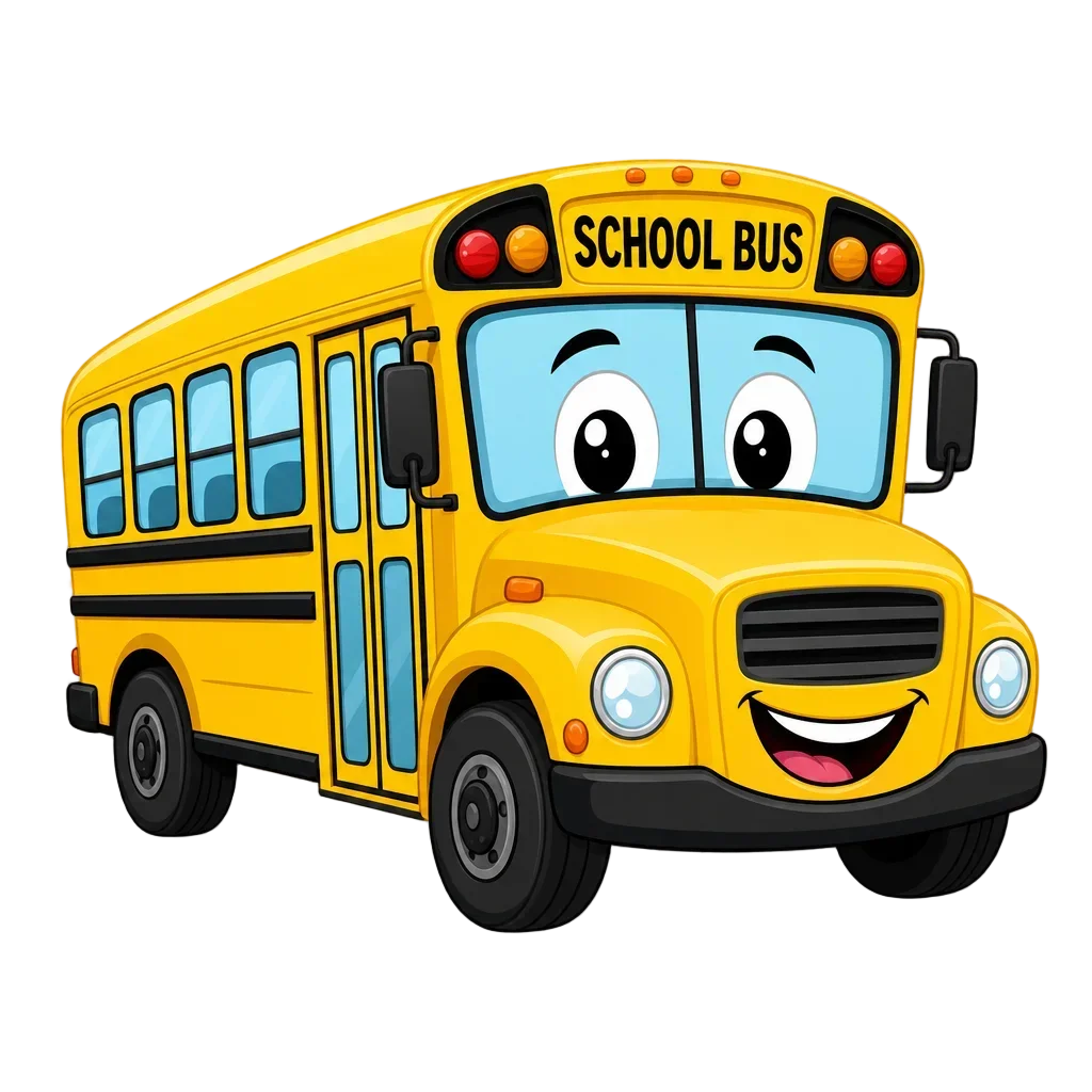 Cartoon Yellow School Bus — free clip art