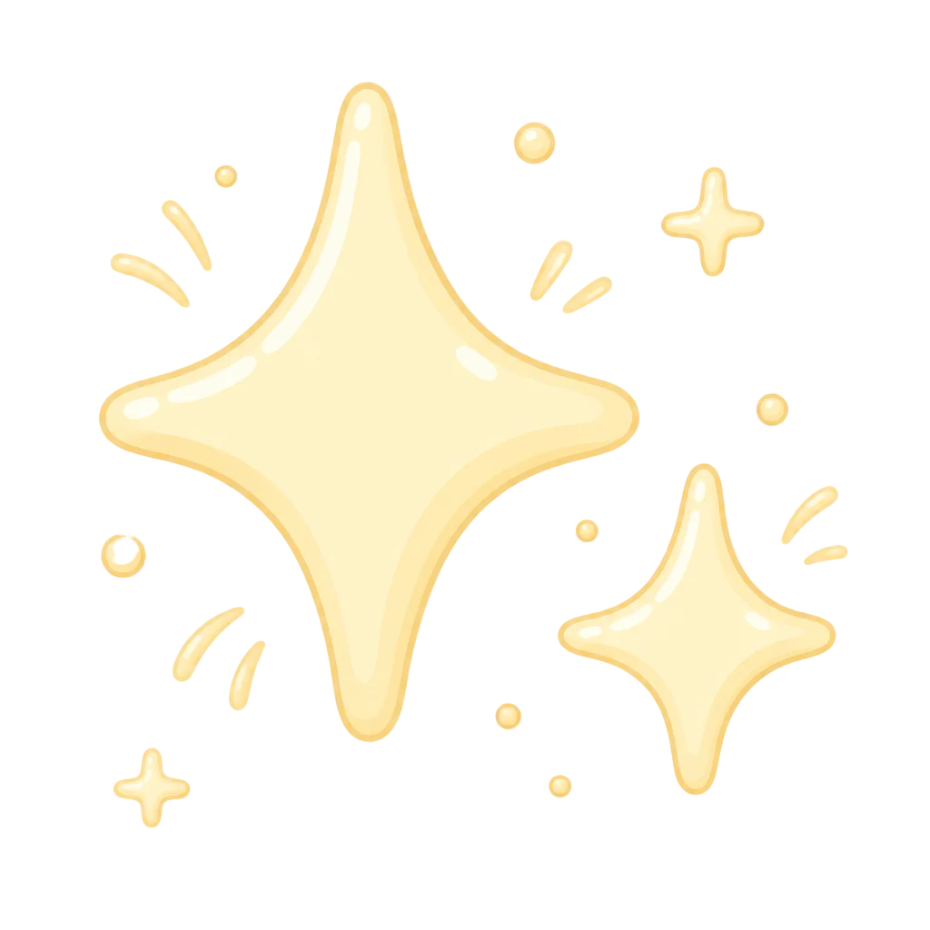 Cream Sparkle Stars — free clip art
