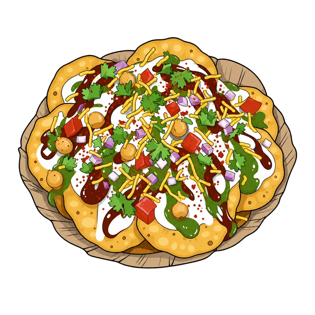 Crispy Papri Chaat Snack — heart clip art