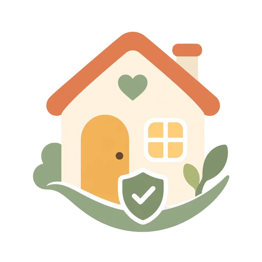 Cute Rounded House Icon Logo — free clip art