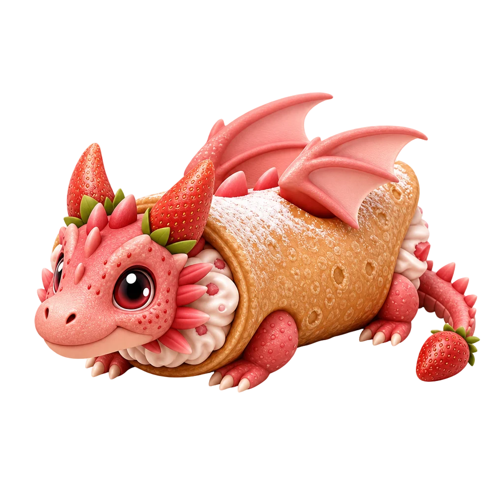 Dragon Cannelloni Strawberry Treat — free clip art