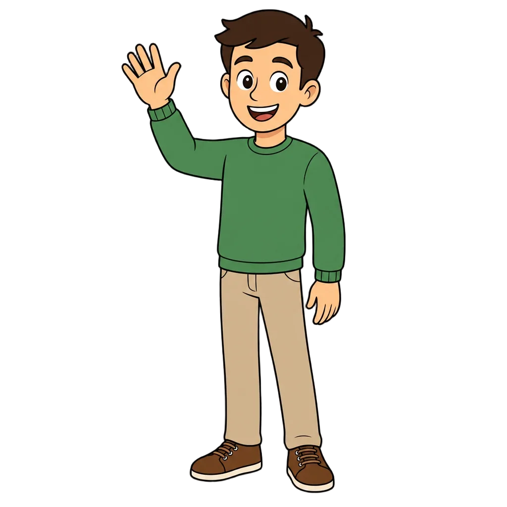 Friendly Greeting Illustration — free clip art