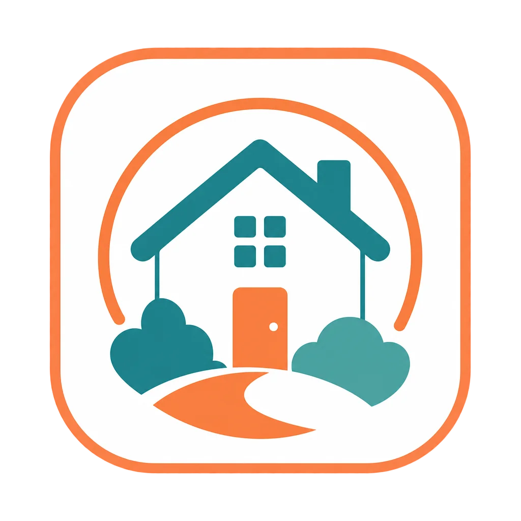 Friendly House Property Management App Logo — free clip art