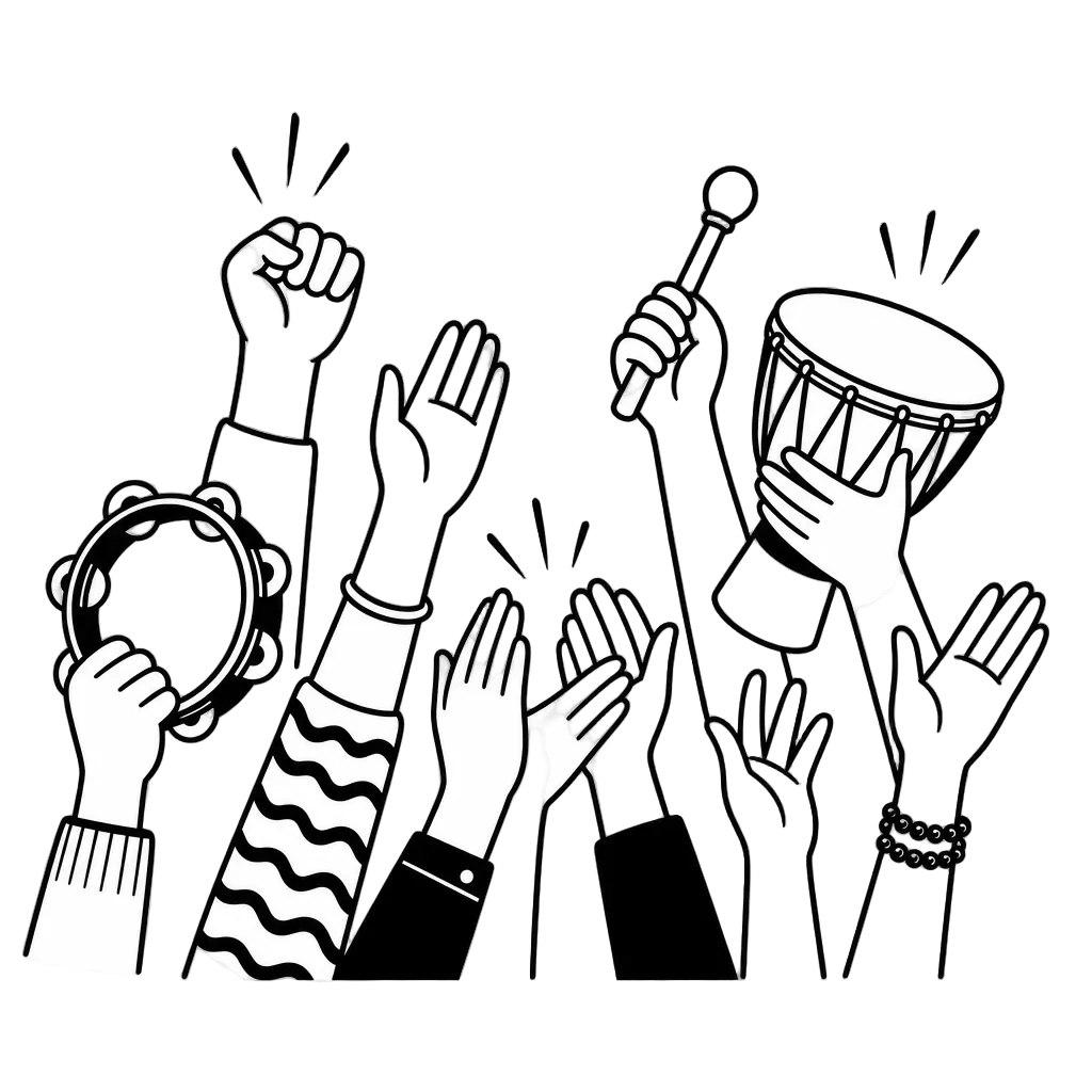 Hands Clapping Community Celebration Clipart — free clip art