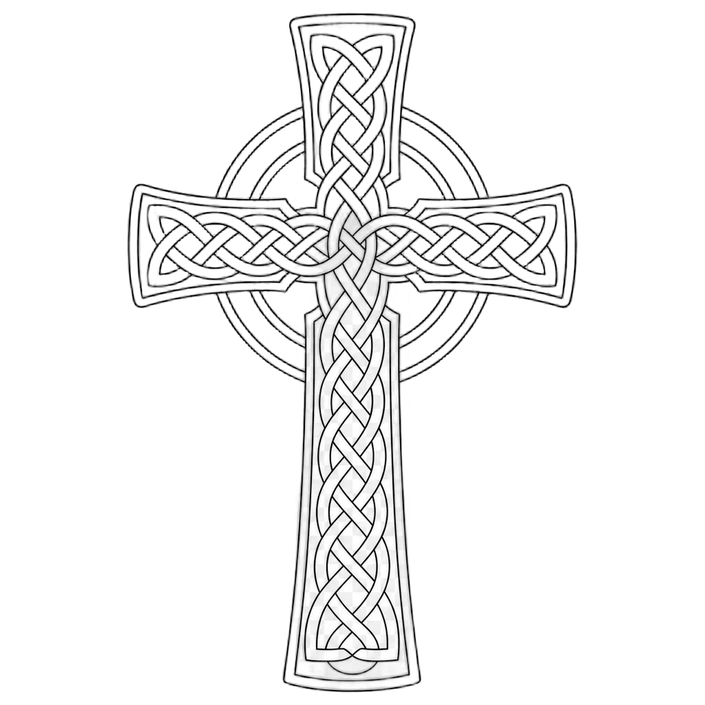 Intricate Celtic Knotwork Cross — free clip art
