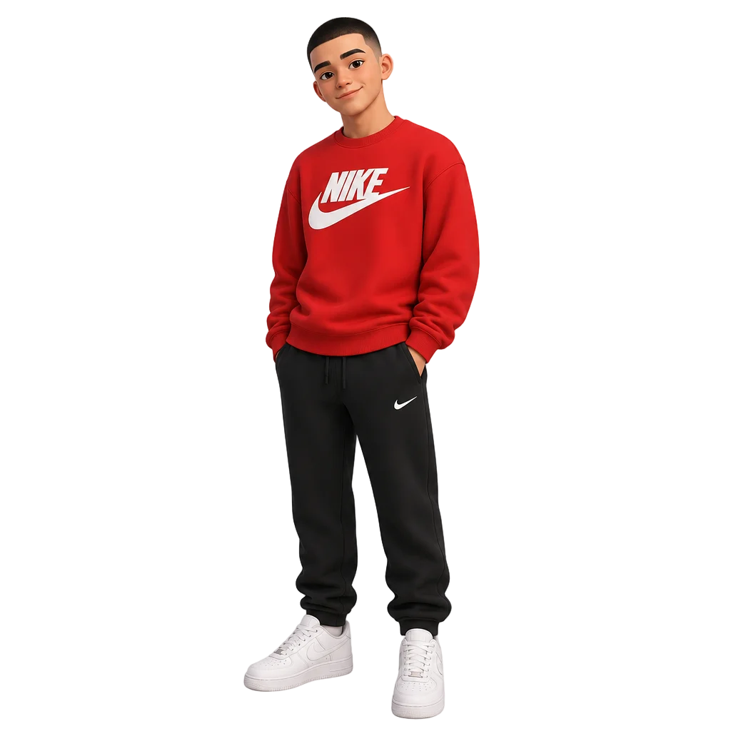 Kalvin in Red Nike Sweater — free clip art