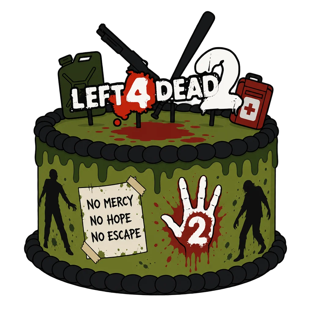 Left 4 Dead 2 Themed Cake — free clip art