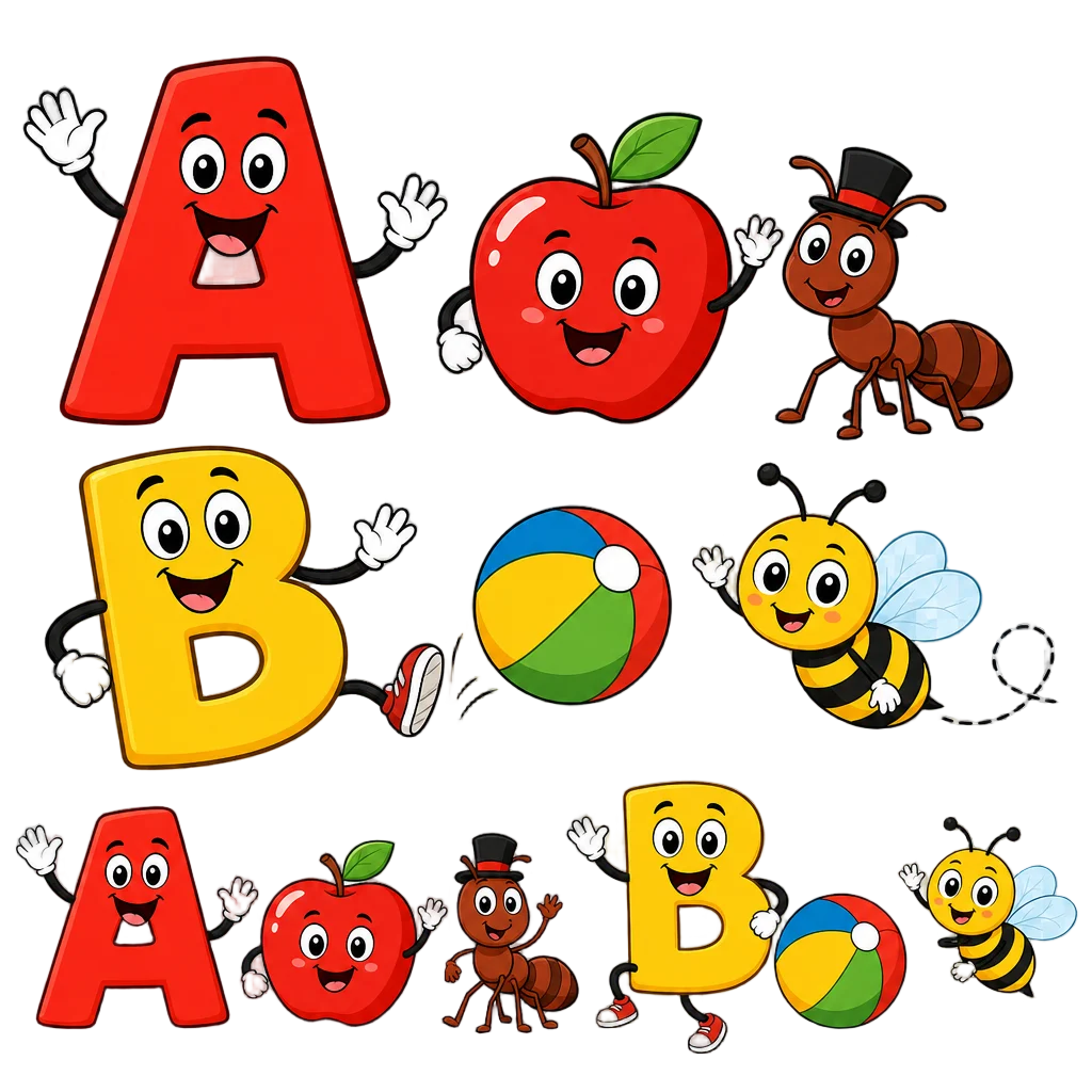 Letter A and B Learning — free clip art