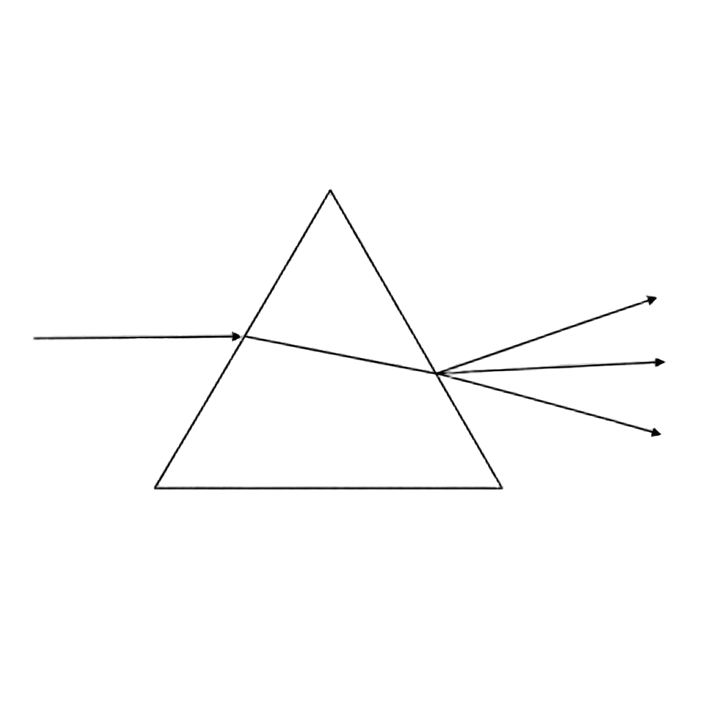 Light Prism Decomposition Outline — free clip art