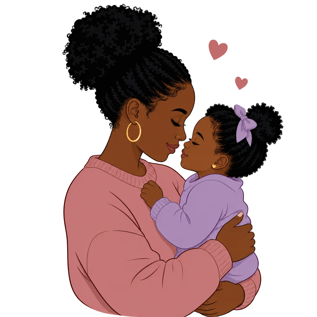 Mother and Child Silhouette — free clip art