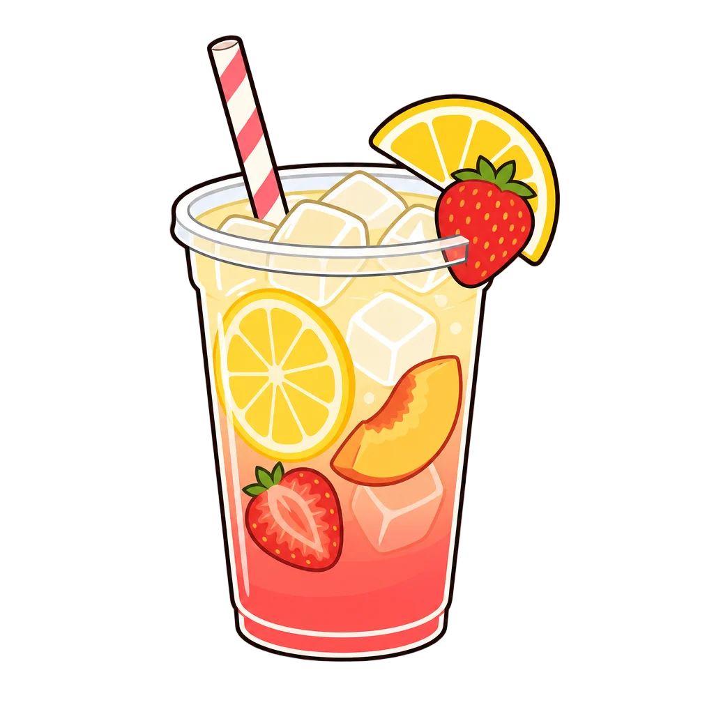 Peach Strawberry Lemonade — free clip art