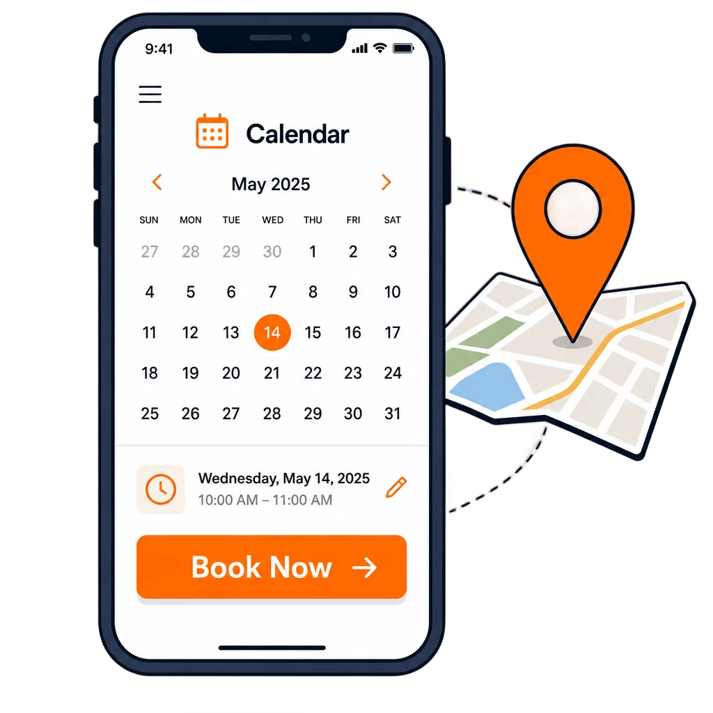 Smartphone Calendar App Booking — free clip art