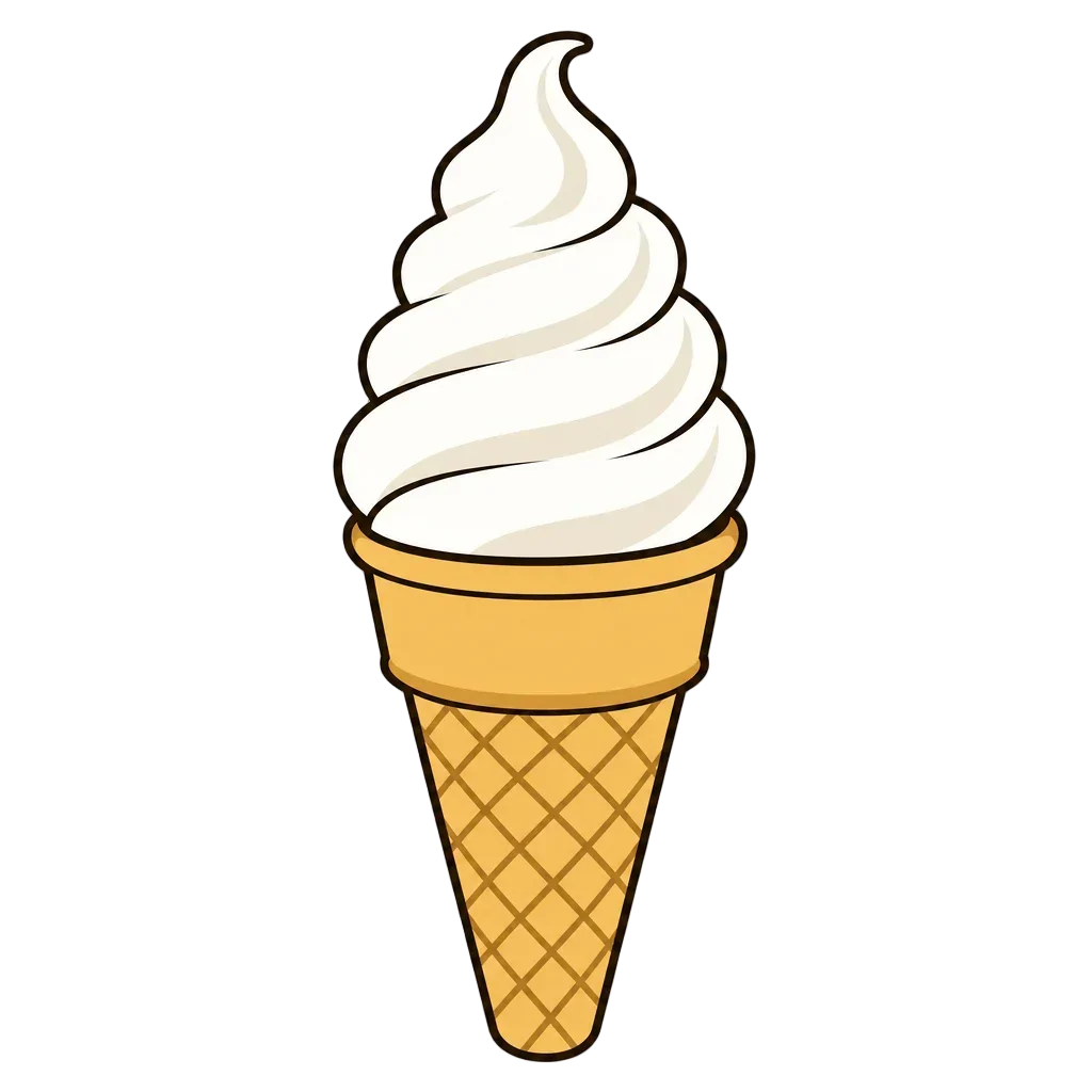 Soft Serve Ice Cream Cone — free clip art