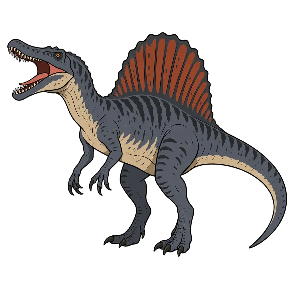 Spinosaurus with Sail Fin — free clip art