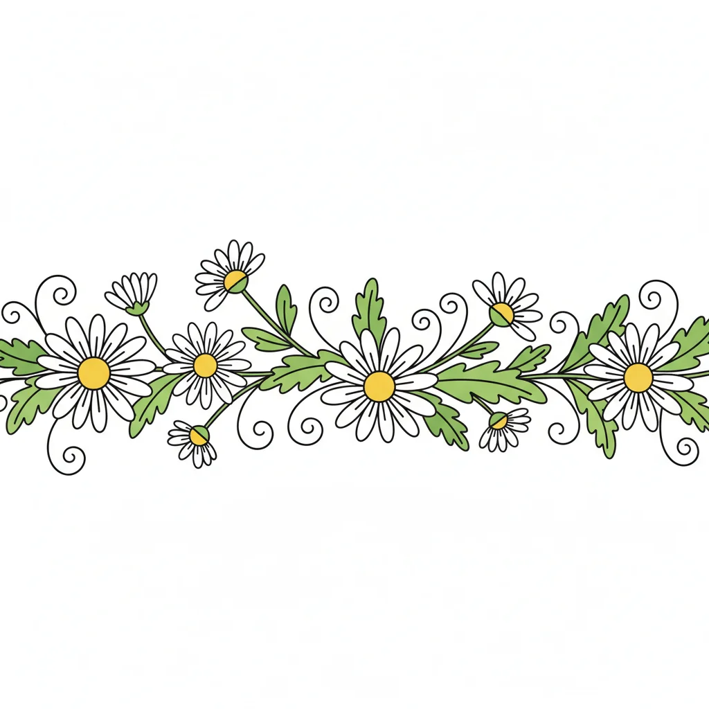Spring banner. Hand drawn lettering. Background with chamomile, daisy — free clip art
