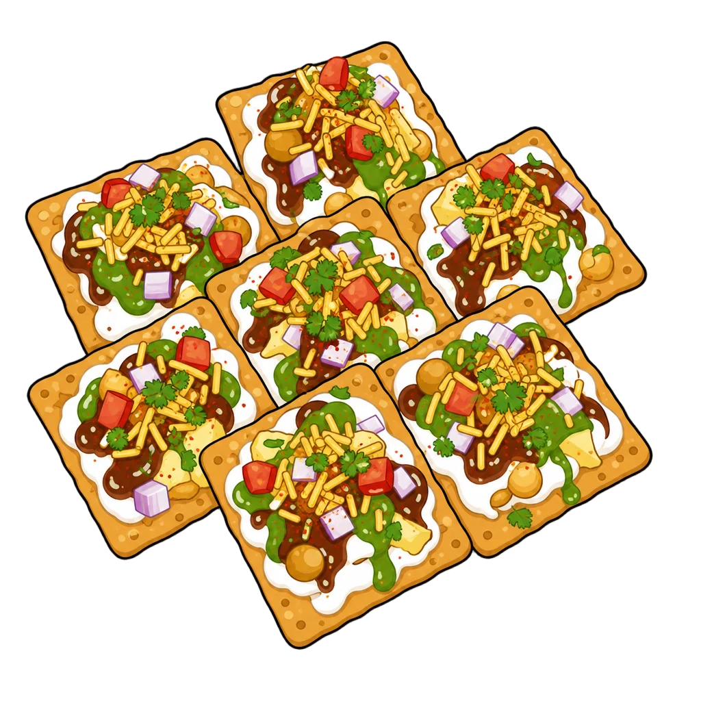 Square Papri Chaat — free clip art