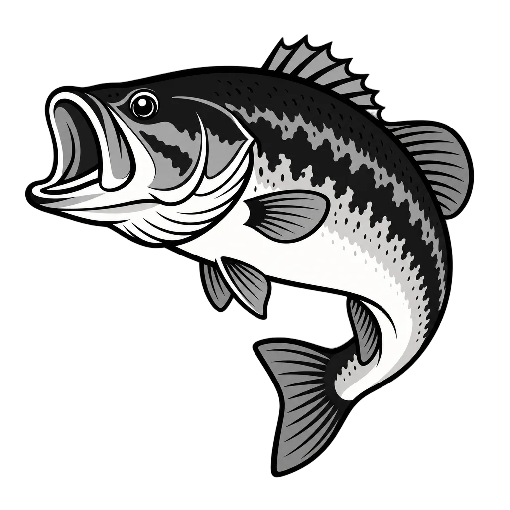 Traditional Tattoo Style Bass Fish — free clip art