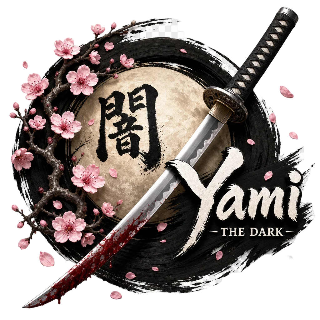Yami Dark Fantasy Japanese Katana Logo — free clip art